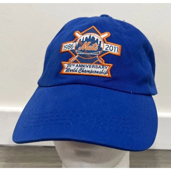 Vintage Baseball New York Mets 25th Anniversary World Champions 1986-2011 Hat - Picture 1 of 8